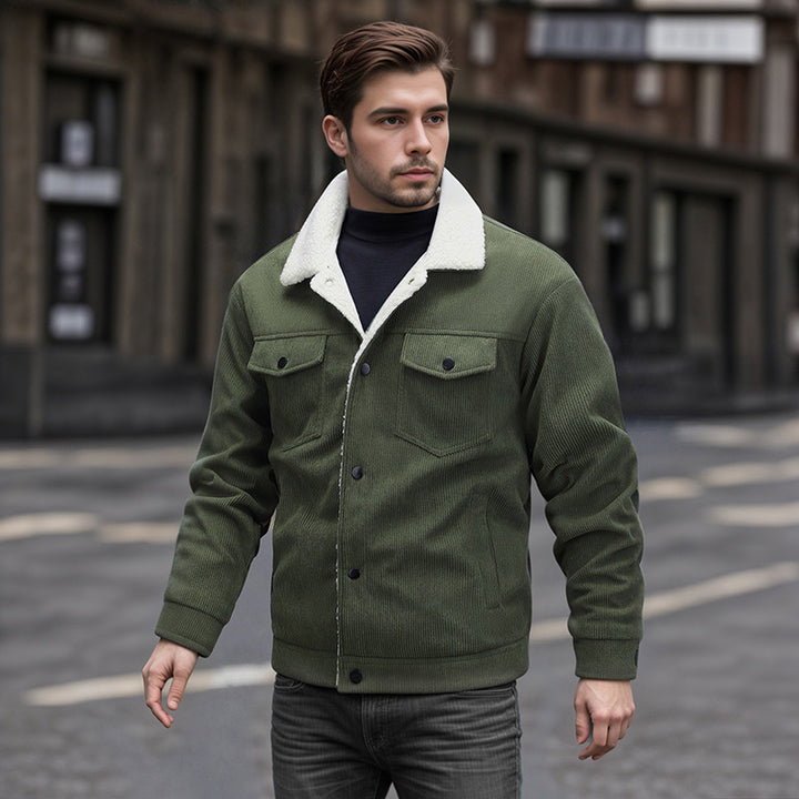 Men's stylish outer jacket with warm lining and practical pockets Lisslune