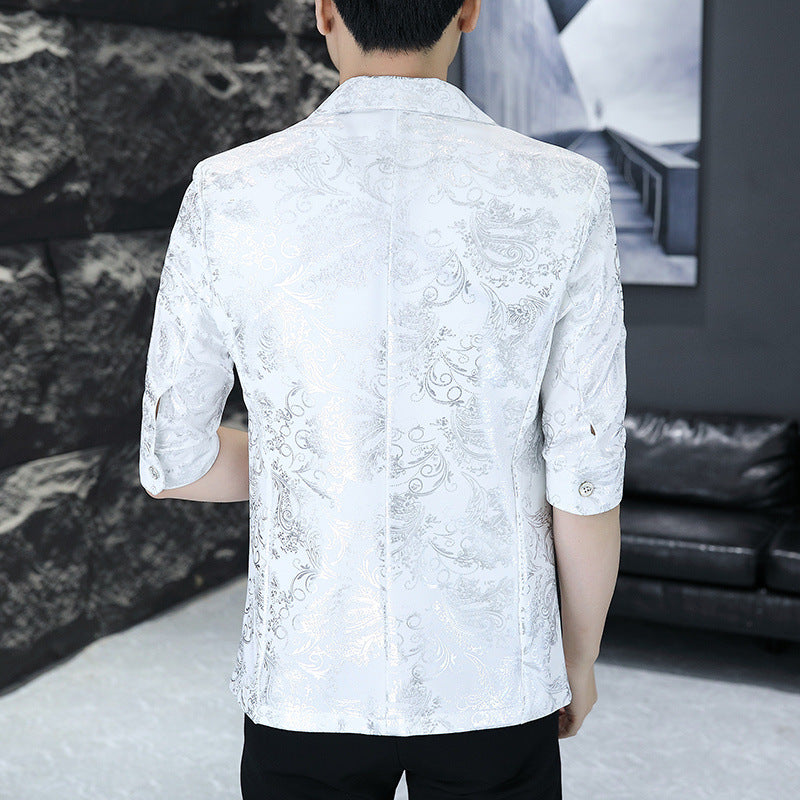 Men's elegant blazer with floral pattern Lisslune