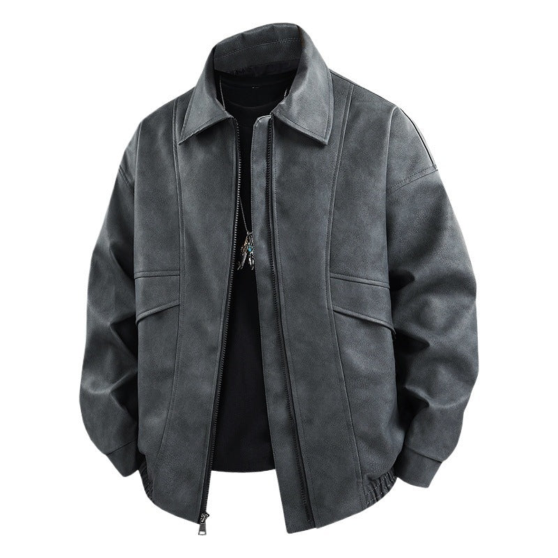 Men's transition jacket in a casual vintage style with side pockets and elastic cuffs Lisslune