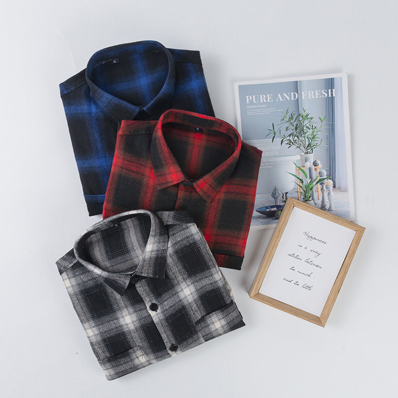 Men's check shirt made of soft cotton Lisslune