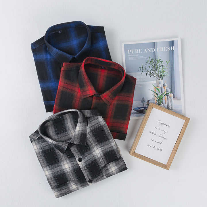 Men's check shirt made of soft cotton Lisslune