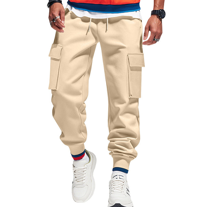 Men's cargo pants with elastic waistband and practical side pockets Lisslune