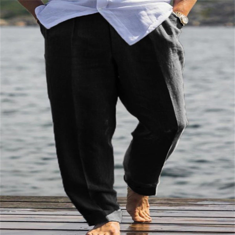 Men's Lightweight Linen Pants with Casual Cut Lisslune