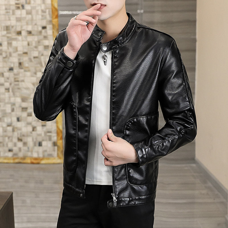 Men's Stylish Synthetic Leather Jacket Lisslune