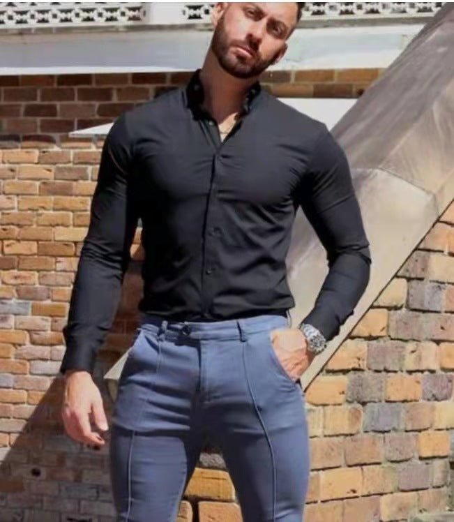 Men's Flexible Long Sleeve Shirt with Breathable Technology Lisslune