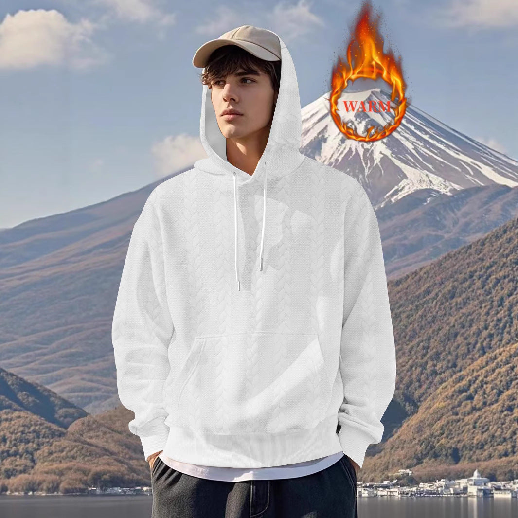 Men's fleece hoodie with structured inner finish and breathable properties Lisslune