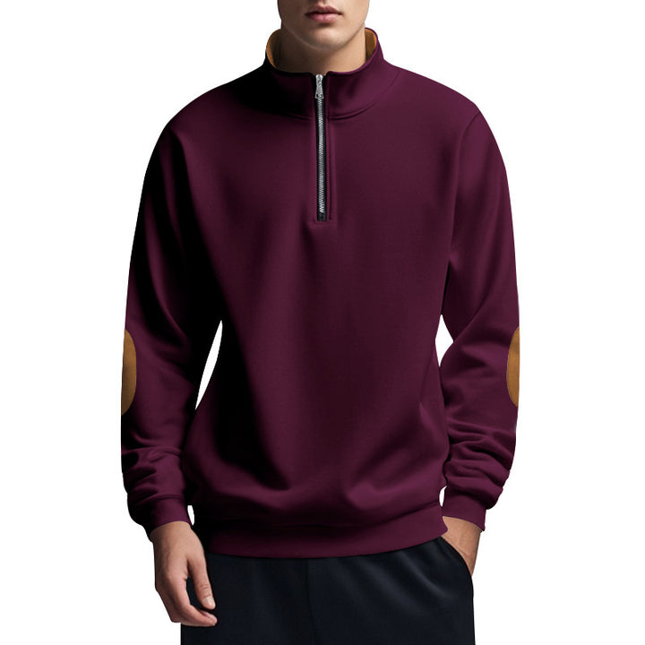 Men's functional pullover with high collar and zipper Lisslune
