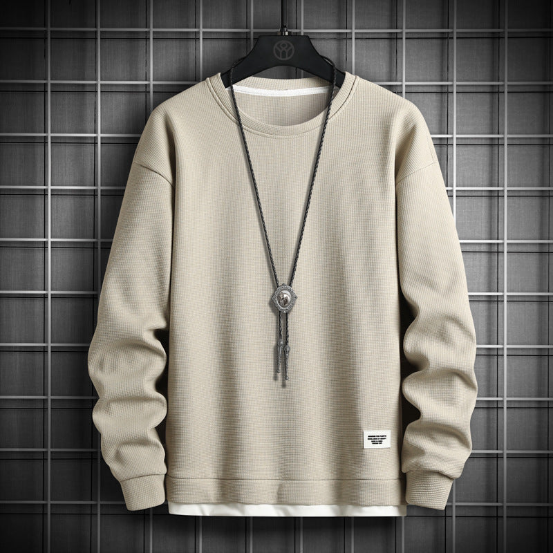 Men's Casual Sweatshirt with Textured Fabric and Modern Cut Lisslune
