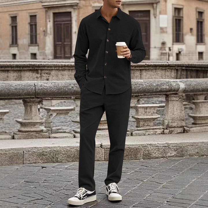 Men's casual two-piece set made of breathable material Lisslune