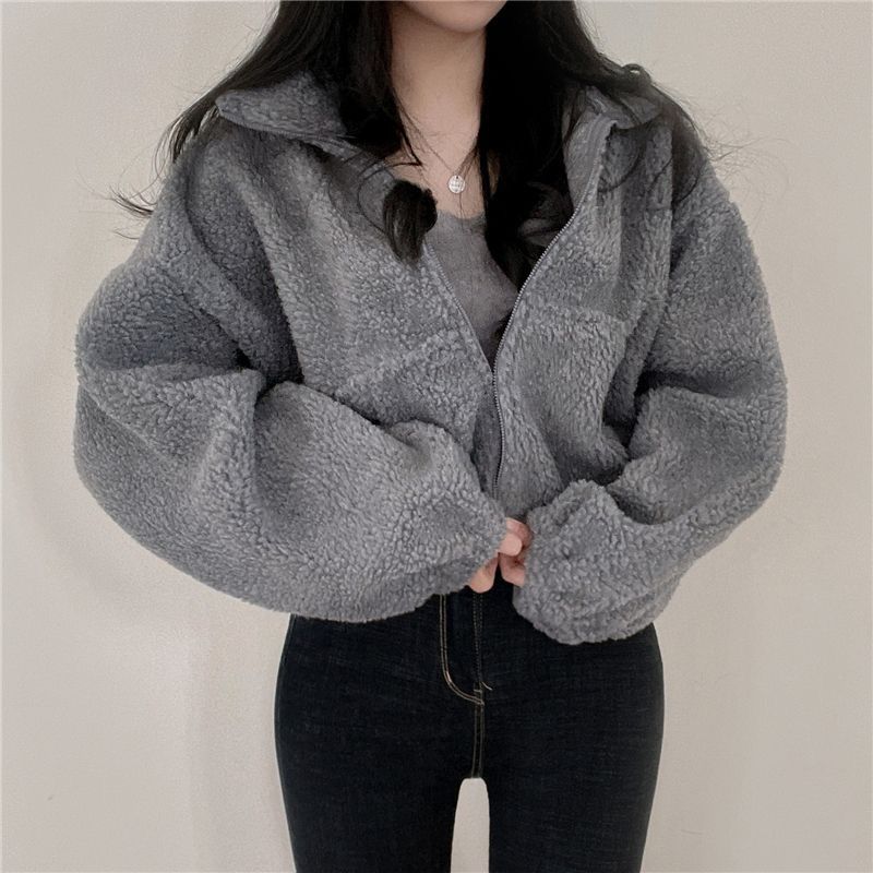 Women Oversized Fleece Jacket Lisslune