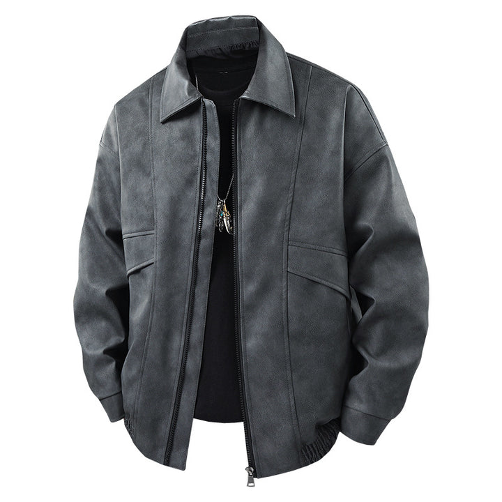 Men's transition jacket in a casual vintage style with side pockets and elastic cuffs Lisslune
