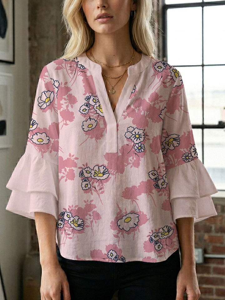 Ladies blouse with beautiful floral design Lisslune