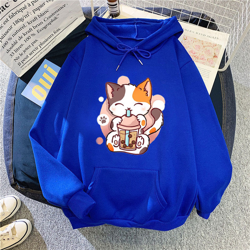 Women's hoodie with playful cat motifs Lisslune