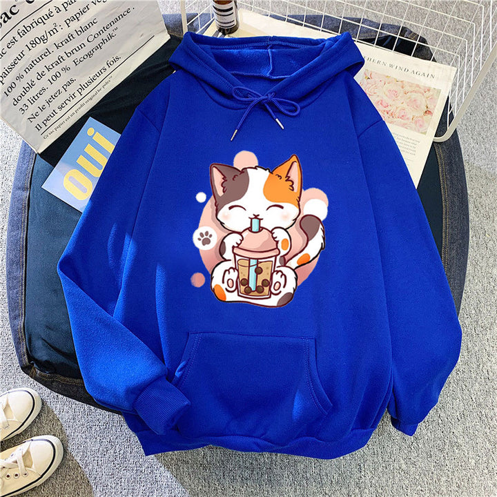 Women's hoodie with playful cat motifs Lisslune