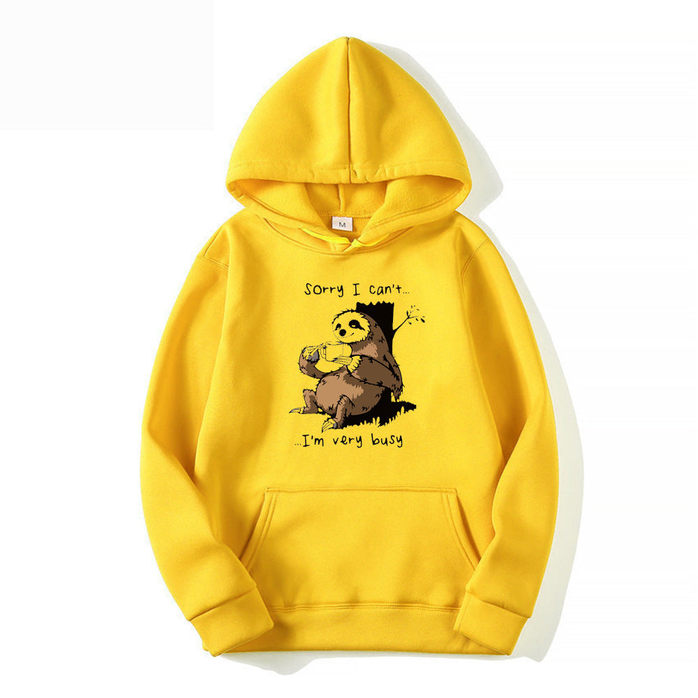 Ladies hoodie with cute animal motif and playful slogan Lisslune