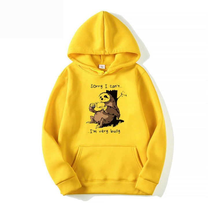 Ladies hoodie with cute animal motif and playful slogan Lisslune