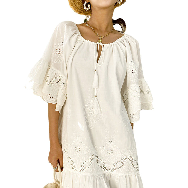 Ladies Airy Summer Dress with Lace Decorations Lisslune