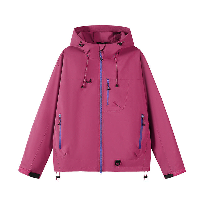 Men's Waterproof Outdoor Jacket with Adjustable Hood and Functional Pockets Lisslune