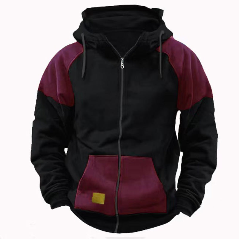 Men's sporty hoodie jacket with fashionable contrast details Lisslune