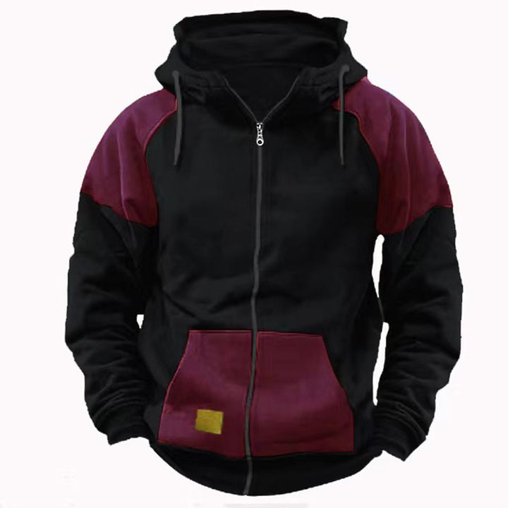 Men's sporty hoodie jacket with fashionable contrast details Lisslune