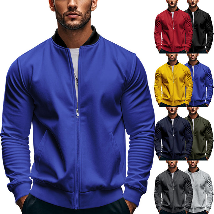 Men's sporty bomber jacket with zipper and breathable inserts Lisslune