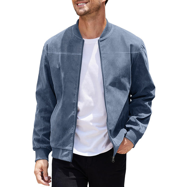 Men's elegant bomber jacket made of high-quality velour Lisslune