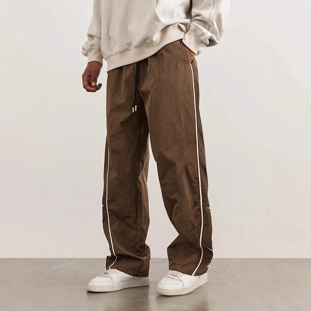 Men's sporty leisure pants with side appliqués Lisslune