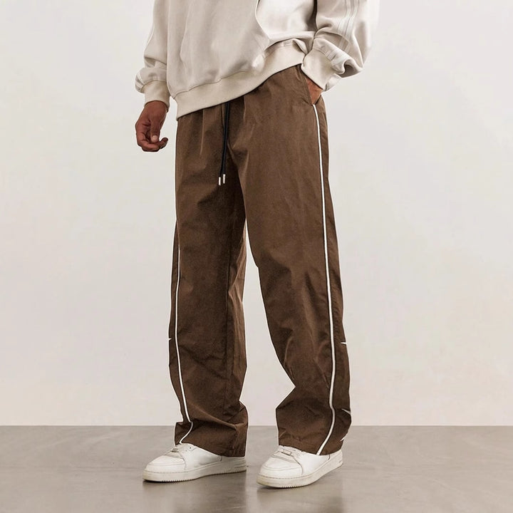 Men's sporty leisure pants with side appliqués Lisslune