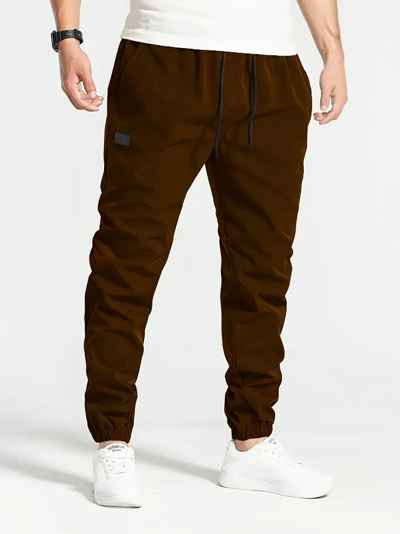 Men's casual joggers with elastic waistband and practical side pockets Lisslune