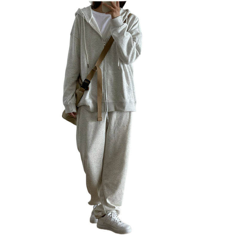 Women's Urban Lounge Set with Hoodie and Wide Jogging Pants Lisslune