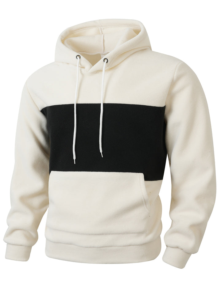 Men's fleece hoodie with oversized collar Lisslune