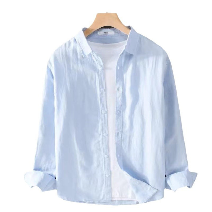 Men's casual cotton shirt with modern cut and practical details Lisslune