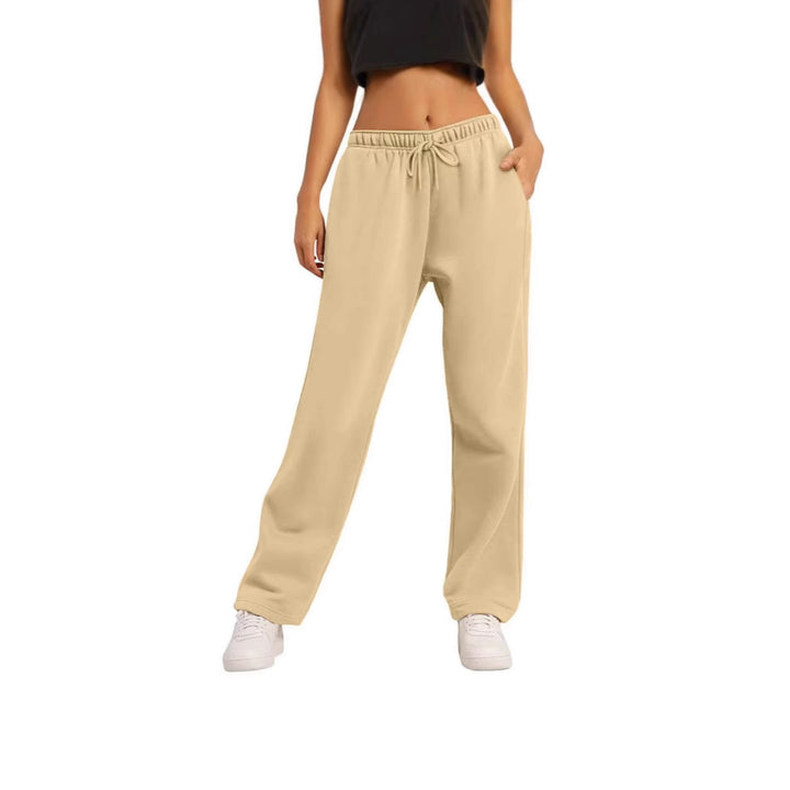 Women's wide casual pants with elastic waistband and practical side pockets Lisslune 1773783716