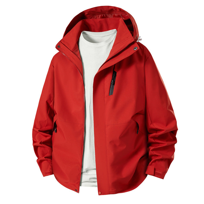Men's technical transition jacket with adjustable hood rim Lisslune