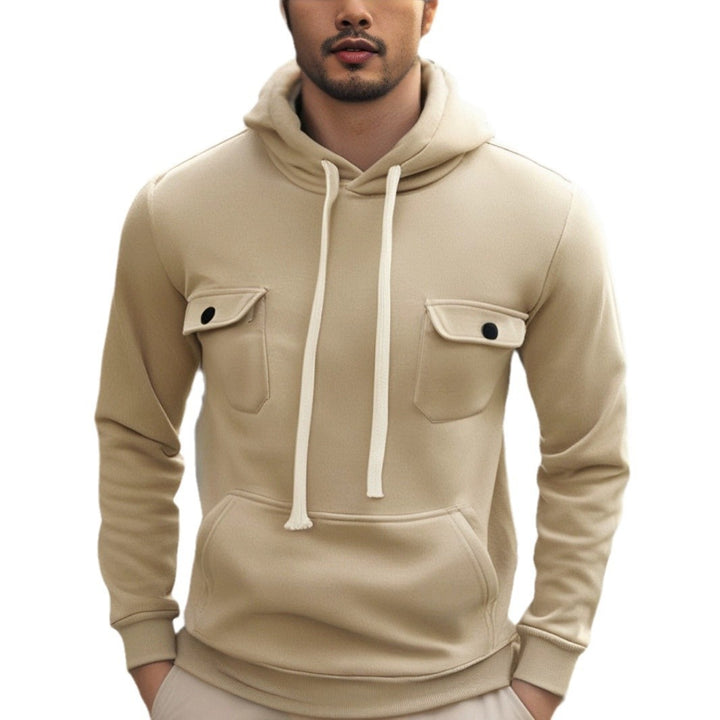 Men's hoodie with practical pockets and textured design Lisslune
