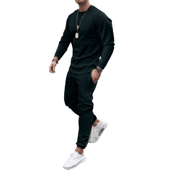 Men's sporty leisure set with long-sleeved outerwear and comfortable joggers Lisslune