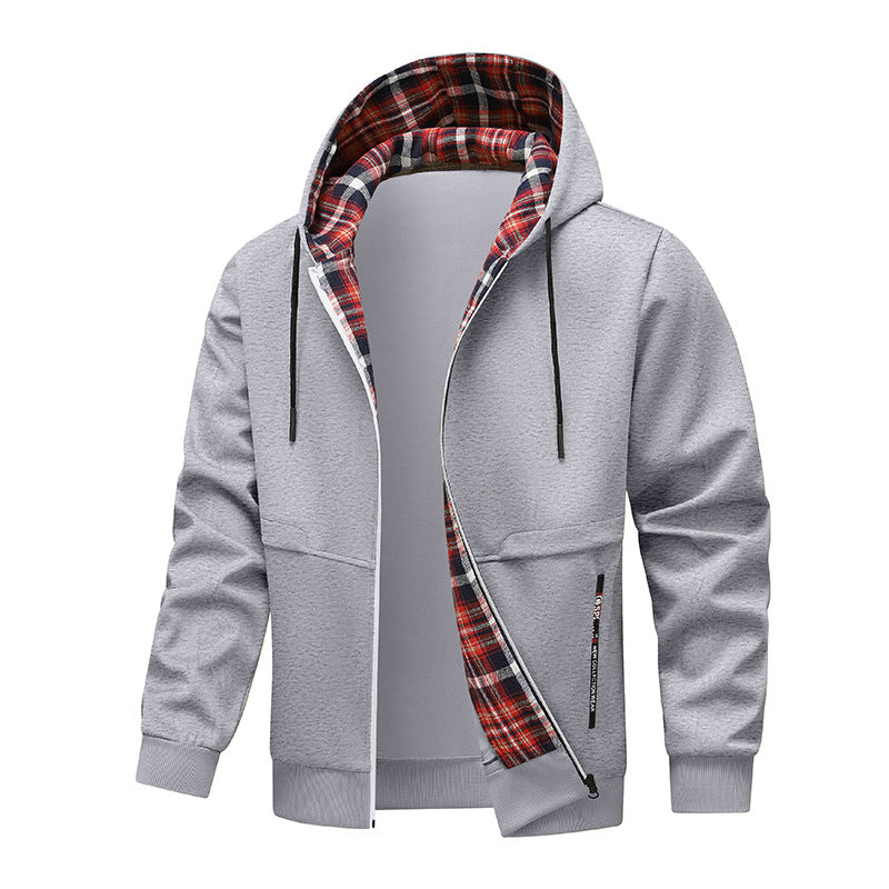 Men's sporty hybrid jacket with internal check pattern Lisslune