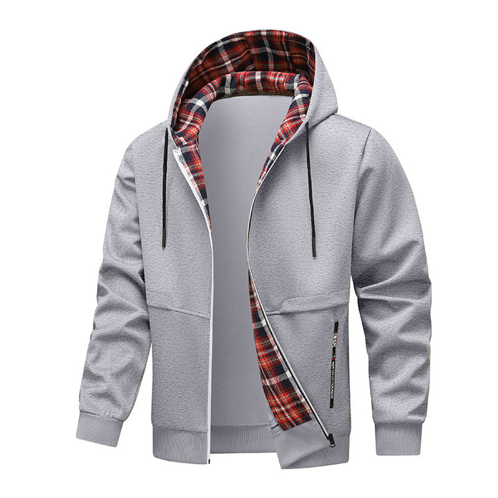 Men's sporty hybrid jacket with internal check pattern Lisslune