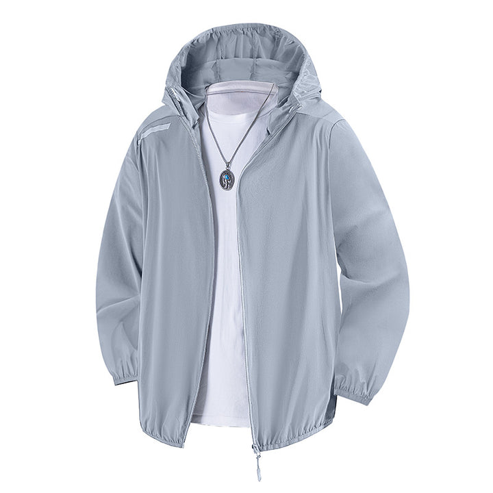 Men's lightweight training jacket with adjustable hood and breathable inserts Lisslune