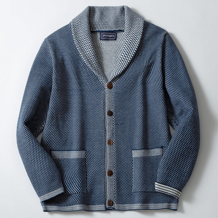 Men's cardigan with elegant button details and wide shawl collar Lisslune