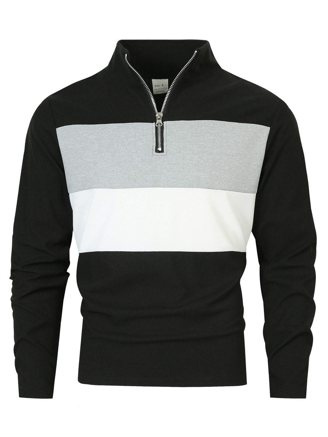 Men's sports pullover with modern stand-up collar and zipper Lisslune