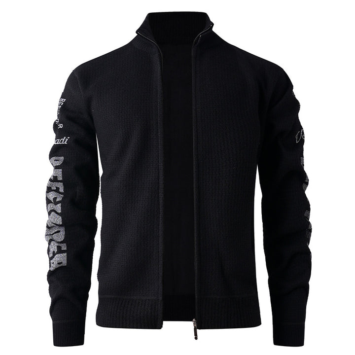 Men's quilted leisure jacket with high collar and modern lining Lisslune