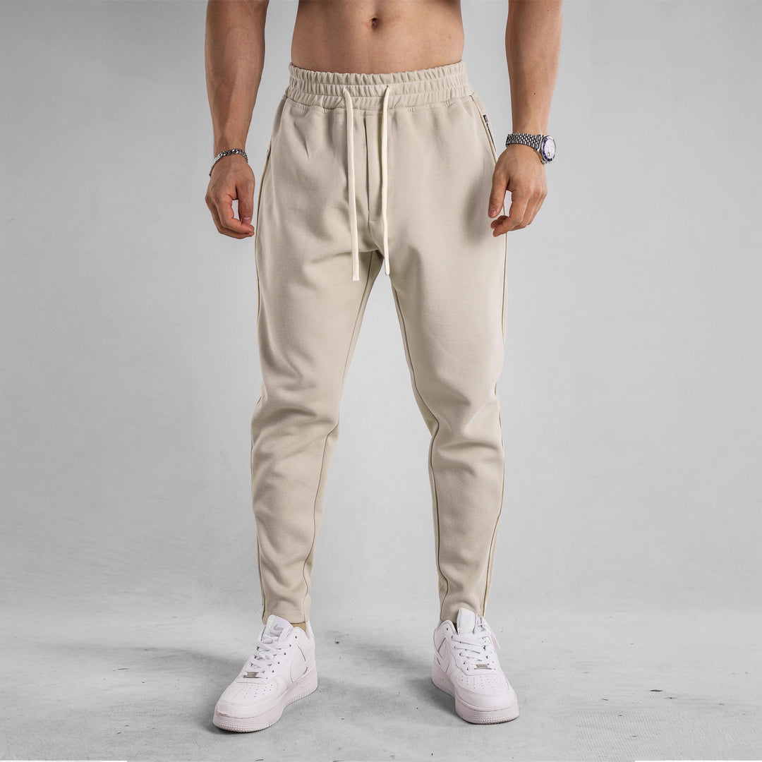 Men's sporty jogging pants with elastic waistband and side zip pockets Lisslune