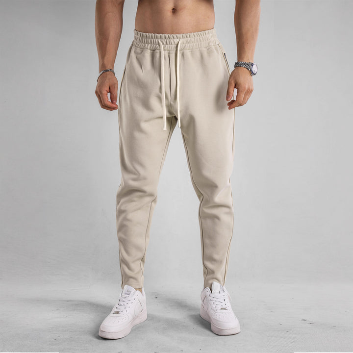Men's sporty jogging pants with elastic waistband and side zip pockets Lisslune