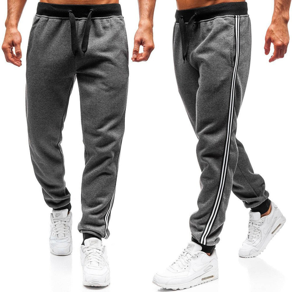 Men's sporty sweatpants with side stripes Lisslune
