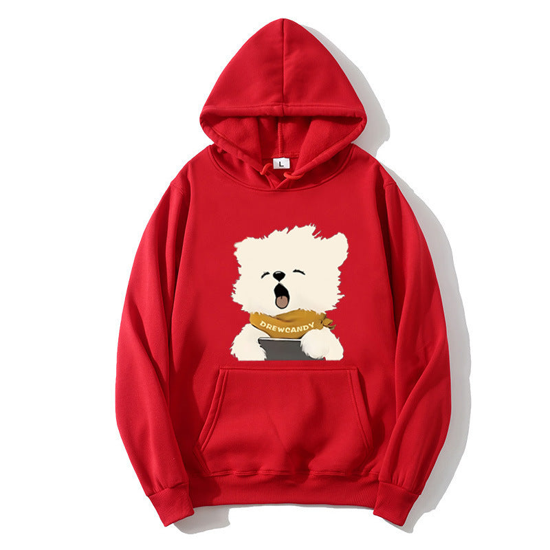 Women’s hoodie with cute dog front print Lisslune