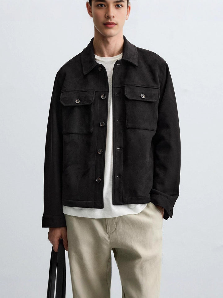 Men's stylish overshirt jacket with sturdy chest pockets and practical snap buttons Lisslune