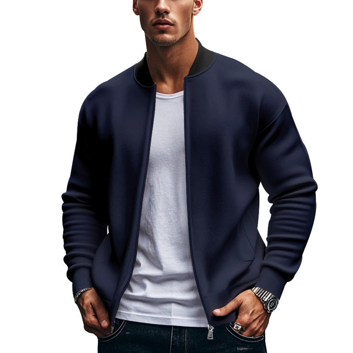 Men's sporty bomber jacket with zipper and breathable inserts Lisslune