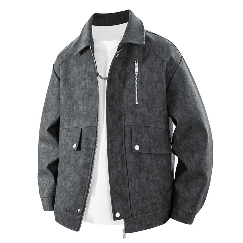 Men's fashionable utility jacket with practical zipper pockets Lisslune