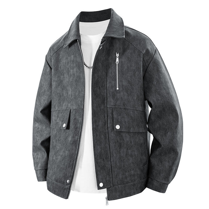 Men's fashionable utility jacket with practical zipper pockets Lisslune